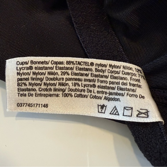 Maidenform Flexees 40DD underwire Black Shapewear bodysuit full figure GUC - Picture 6 of 10